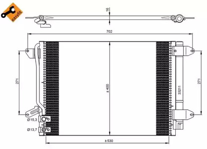 Радиатор конд NRF 350028