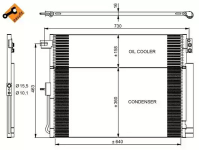 Радиатор кондиционера NRF 350038