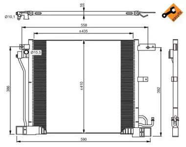 Радиатор кондиционера NRF 350040