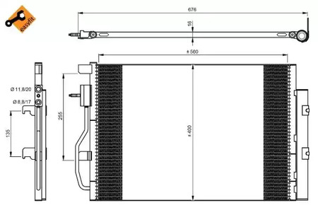 Радиатор кондиционера NRF 350044