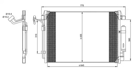 Радиатор кондиционера с осушителем NRF 350094