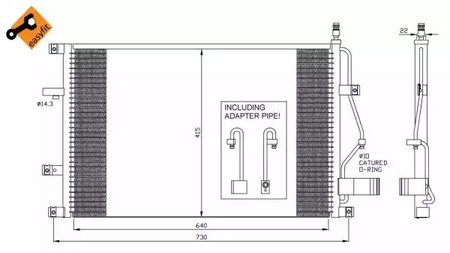 Конденсатор кондиционера NRF 35413