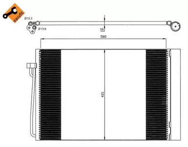 Радиатор кондиционера NRF 35537