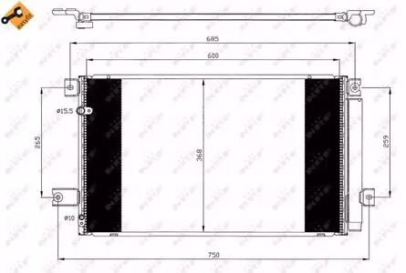 Радиатор кондиционера NRF 35628