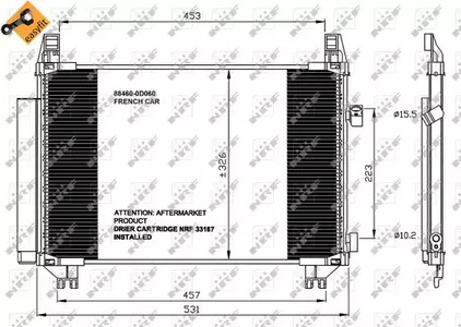 Конденсатор кондиционера NRF 35654