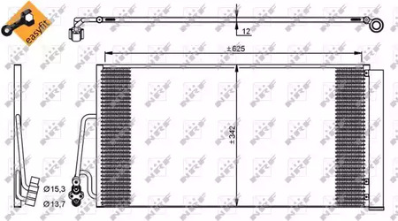 Радиатор кондиционера NRF 35898