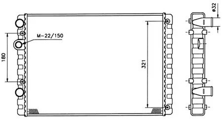 Радиатор охлаждение двигателя NRF 509520