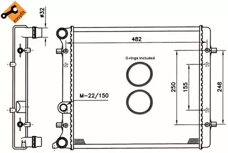 Радиатор системы охлаждения NRF 509530