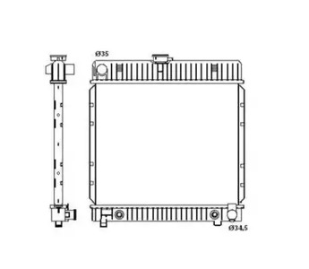 Радиатор охлаждение двигателя NRF 514250