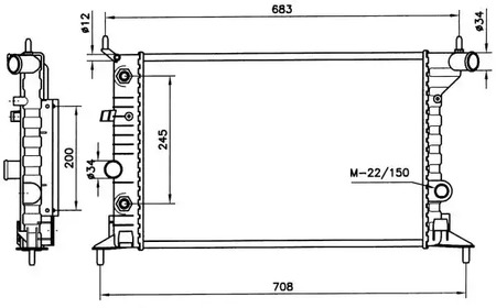 Радиатор охлаждение двигателя NRF 519516