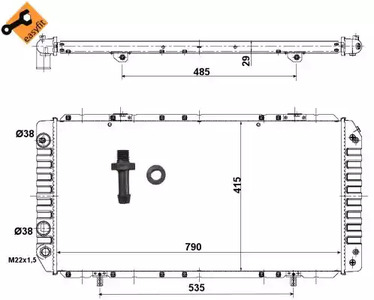 Радиатор охлаждение двигател NRF 52062