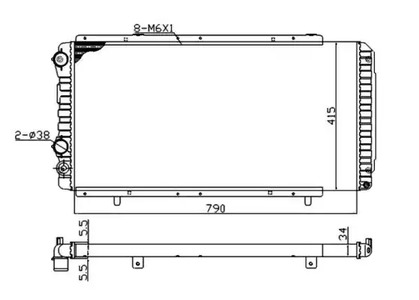 Радиатор охлаждение двигателя economy class NRF 52062A