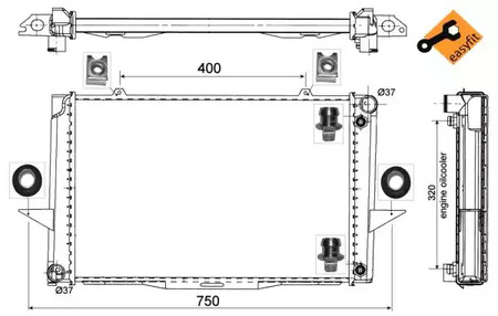 Радиатор охлаждение двигателя NRF 529509