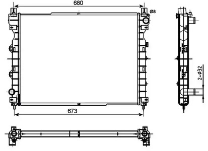 Радиатор системы охлаждения NRF 53096
