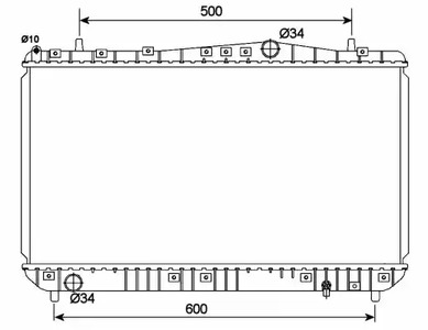 Радиатор охлаждение двигателя NRF 53150