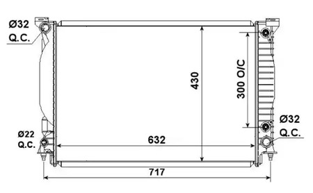 Радиатор охлаждение двигателя NRF 53190