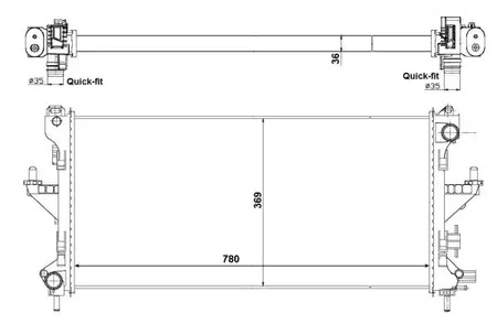 Основной радиатор (двигателя) NRF 53199