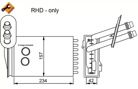 Теплообменник отопление салона NRF 53402