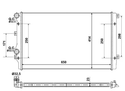 Радиатор охлаждение двигателя economy class