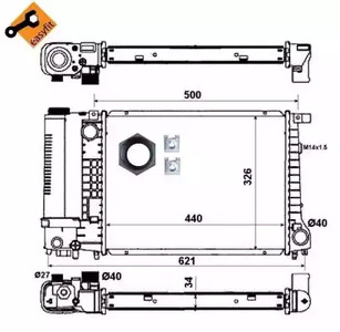 Радиатор охлаждение двигателя NRF 53426