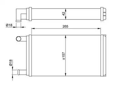 Радиатор отопителя NRF 53555