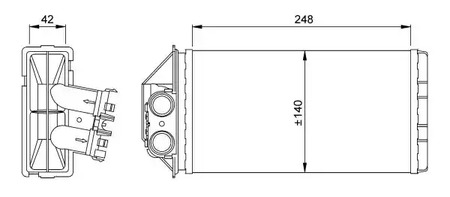 Радиатор отопителя NRF 53561