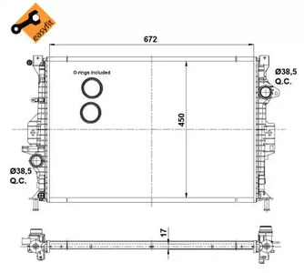 Радиатор системы охлаждения NRF 53737
