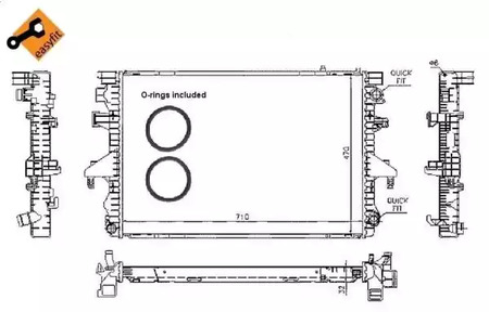 Радиатор системы охлаждения NRF 53795