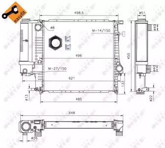 Радиатор системы охлаждения NRF 53849