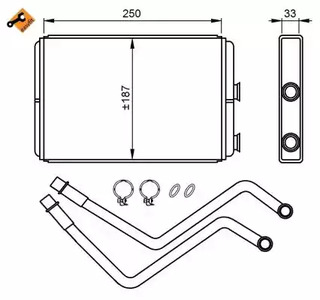 Теплообменник отопление салона NRF 54211