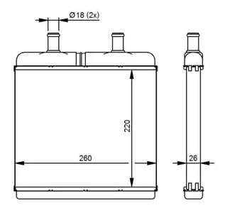 Радиатор отопителя NRF 54214
