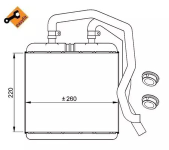 Теплообменник отопление салона NRF 54217
