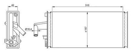 Теплообменник отопление салона NRF 54259