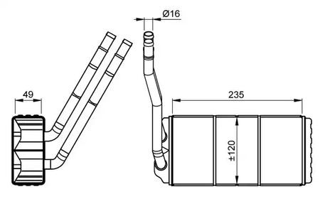Теплообменник отопление салона NRF 54264