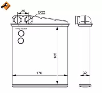 Радиатор отопителя NRF 54271