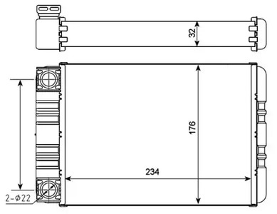 Радиатор отопителя NRF 54274