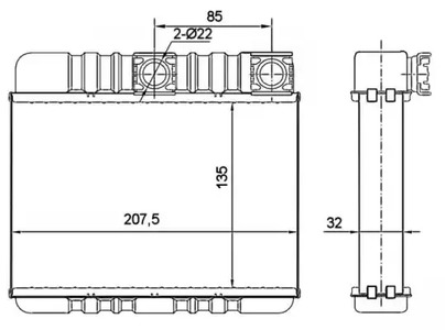 Теплообменник отопление салона NRF 54277