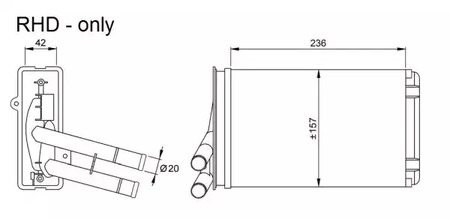 Теплообменник отопление салона NRF 54302