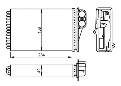 Теплообменник отопление салона NRF 54304