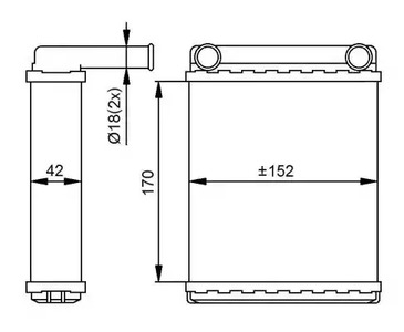 Теплообменник отопление салона NRF 54306