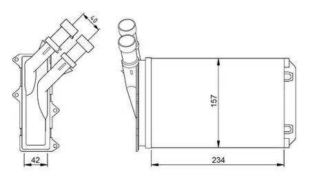 Теплообменник отопление салона NRF 54308