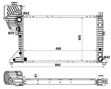 Радиатор системы охлаждения NRF 55348