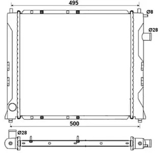 Радиатор охлаждение двигателя economy class NRF 58107A