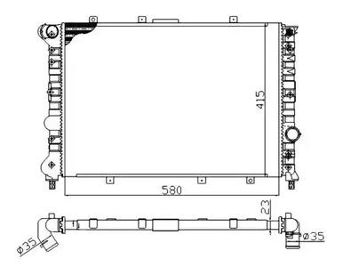 Радиатор охлаждение двигателя economy class NRF 58202A