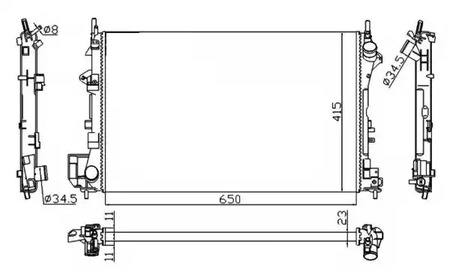 Радиатор охлаждение двигателя economy class NRF 58203A