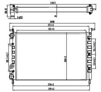 Радиатор охлаждение двигателя NRF 58219