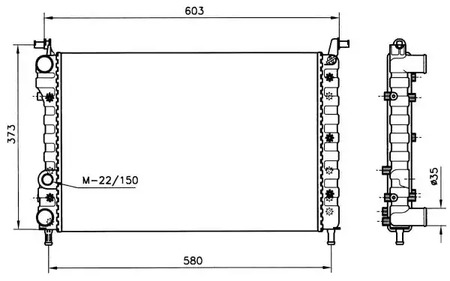 Радиатор системы охлаждения NRF 58221