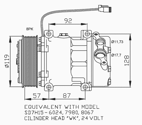 Компрессор кондиционера NRF 32120