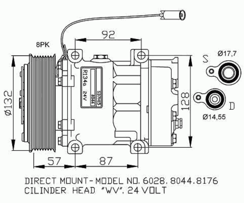 Nrf 32412 компрессор кондиционера NRF 32412