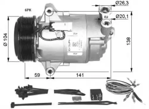 Компрессор кондиционера opel zafira 1.9d 05- NRF 32427